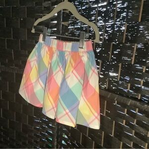 Vibrant Plaid Kids Skirt